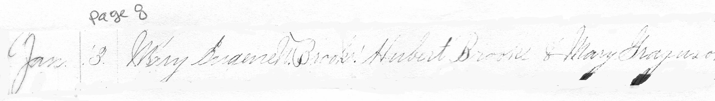 1886 Baptismal Certificate Extract 1 of Mary Eugene N Brooks (later Nellie Brooks)